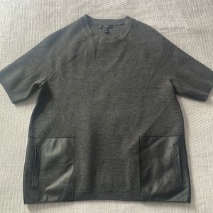 Merino wool and leather pockets